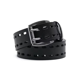 Fabio Valenti Mens Belt Genuine Leather Dress Casual Classic Double Prong Belt for Men(2099,Black,36/38)