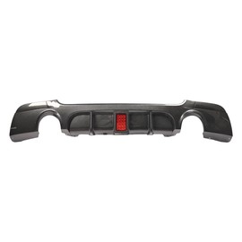 Promrmr Rear Bumper Lip Diffuser Spoiler Splitter with Brake LED Light Fit for BMW E92 E93 328i 335i M Sport 2007 2008 2009 2010 2011 2012 2013 Black Gloss Carbon Fiber Print