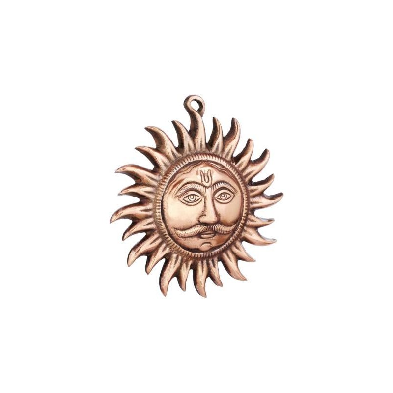 Copper Sun | Copper Surya Murti Sun Idol Face for