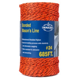 HONGDA Professional Masonry String Lines, 685 Feet #24 Bonded Braided Nylon Mason Line, Durable and Versatile String for Masonry, Construction, Gardening, and DIY Projects