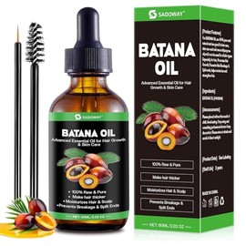 Aceite de Batana：60ML Aceite De Batana Para El Cabello-100% Puro y Natural para el Crecimiento del Cabello Rosemary for Hair Growth Reduce Hair Loss & Detox Your Scalp