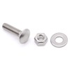 (10 sets) M8-1.25 x 30mm Stainless Steel Carriage Bolts Screws