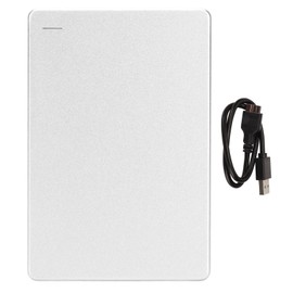 2.5in External Hard Drive Portable USB3.0 5Gbps High Speed Ultra Slim Metal External Hard Drive for Win for OS Silver 80GB