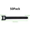 Oksdown Oksdown Cable Tie Reusable Black 50 Pack Straps Adjustable
