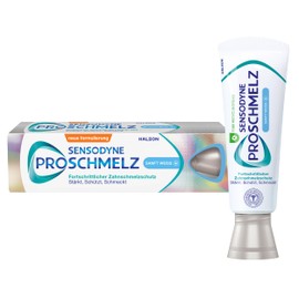 ProSchmelz Sanft Weiss Plus Zahnpasta, 75ml, Zahncreme mit Whitening Effekt, fortschrittlicher Zahnschmelzschutz