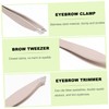 OHPHCALL 4pcs Eyebrow Makeup Tool Eyebrow Clamp Suit Tweezers and