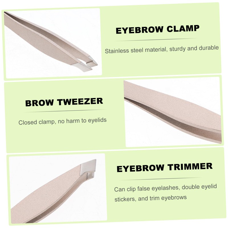OHPHCALL 4pcs Eyebrow Makeup Tool Eyebrow Clamp Suit Tweezers and