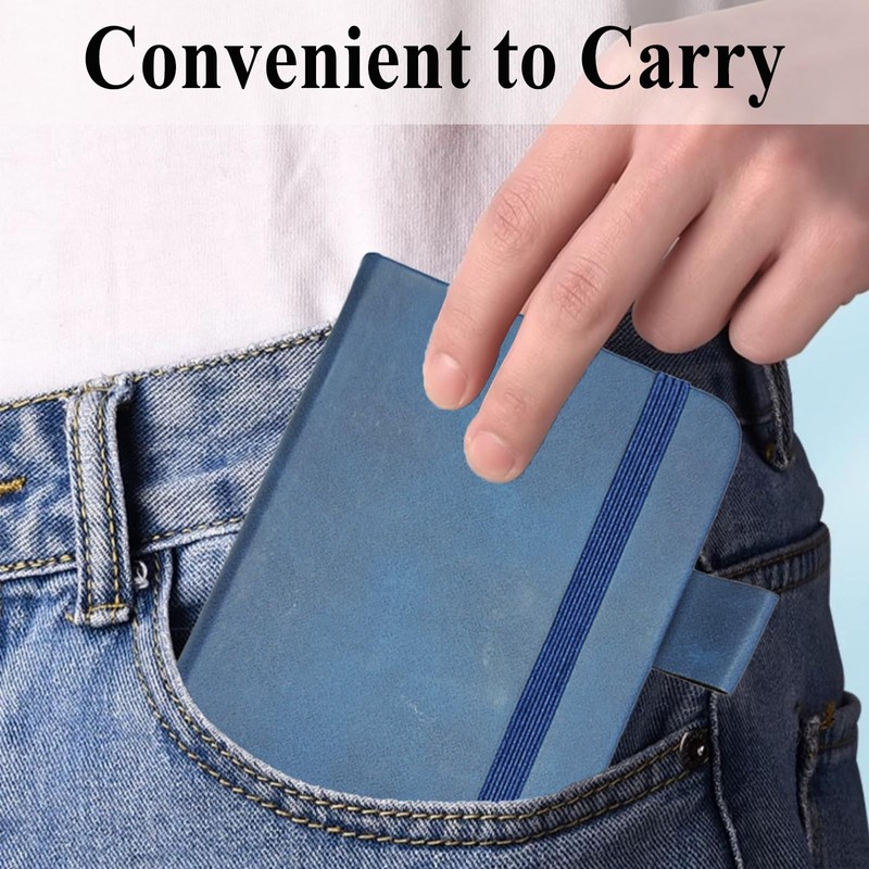 Hganxiu Pocket Notebook Small,Mini Notebook for Work,4 PCS Small Notepad