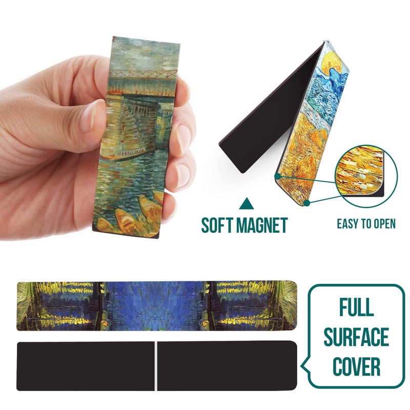 Magnetic Bookmarks 14Pcs Book Mark 3.1’‘ Page Magnetic Markers with