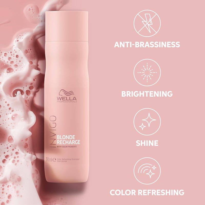 INVIGO Recharge Color Champú Refrescante para Rubios Fríos - 300ml