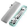 Stainless Steel Travel Cutlery Set with Case Camping Flatware