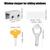 4 Sets Sliding Window Stoppers, Security Window Stops with Pads