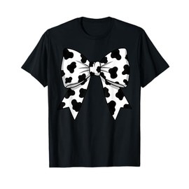 Cute Cowprint Coquette Bow Cow Pattern for Womens and Girls T-Shirt