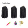 3 Pack Spring Twist Crochet Hair 8 Inch Braiding Hair