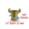 Brass GEKA Type Hose Quick Connect Adapter Claw Fitting Pipe