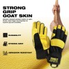 KameLo Goatskin Leather Multipurpose Riggers Safety Work Gloves with Secure