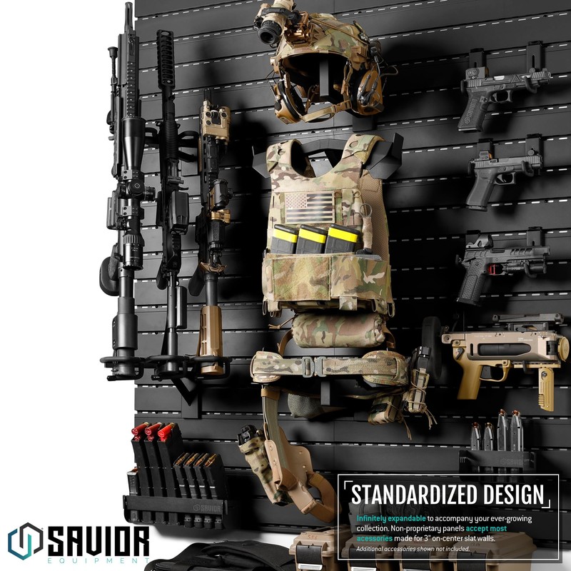 Savior Equipment Wall Rack System Tactical Belt Attachment Gear Wall