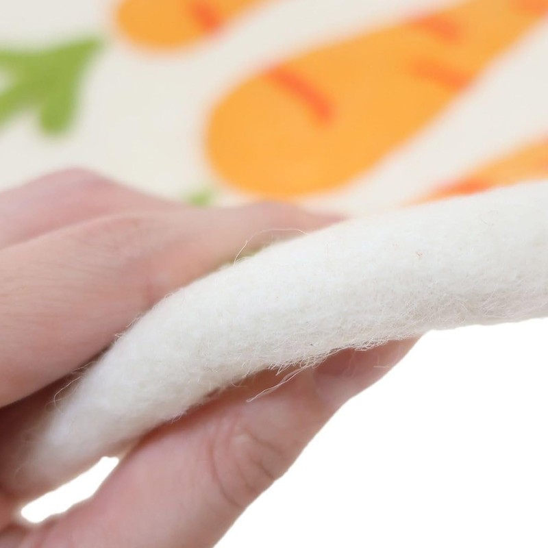 Marushin 0395002300 Nepal Kitchen Carrot Handmade Wool Felt, Thick, Heat