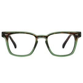 peepers by peeperspecs mens Strut Blue Light Blocking Reading Glasses, Green/Tortoise, 48 US