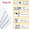 DRERIO 4 pcs ABS Plastic Sheets Boards 1.5mm White Plastic