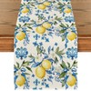 Artoid Mode Blue Lemon Iris Summer Table Runner, Seasonal Spring