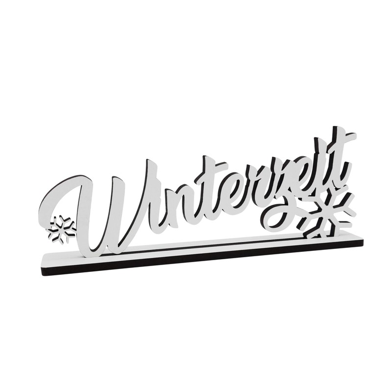 Melis Winter Time Decorative Lettering - Wooden Christmas Decoration in