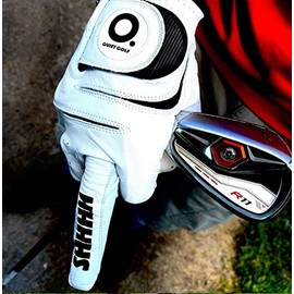 Quiet Golf Glove - Golf Glove - Quiet Golf - Men's Golf Glove - Shhhh - White - Premium & Genuine Cabretta Leather - Breathable Golf Glove - Natural Fit (Large, Worn ON Right Hand)
