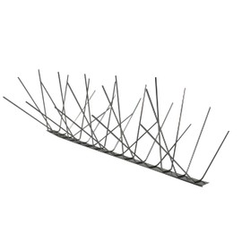 Bird Barrier Dura-Spike Stainless Steel Bird Spikes | Metal Pin Strips for Ledge, Roof, Pipe - Adhesive Included - Xtra Wide (8 in) 5 Ft. Length