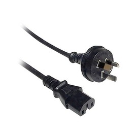 K9HT-2MB 2M High Temp Notched Iec Lead Hot Appliance Cord Iec-C15 High-Temperature, Notched-Type Iec-C15 Connector High-Temperature, Notched-Type Iec-C15 Connector, Australian 3-Pin Mains Plug