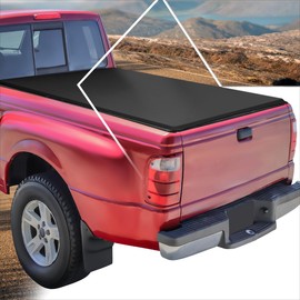 Vinyl Soft Tri-Fold Truck Bed Tonneau Cover Compatible with 93-04 Ford Ranger 6Ft Flareside Bed