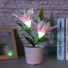 Solar LED Artificial Lily Lamp Simulation Bonsai Decor Flower Light