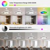 42'' Retractable Hanging Fan with Lights, Smart Fan Light with