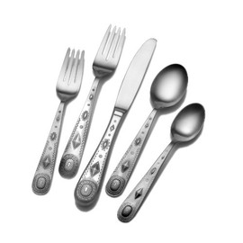 Wallace 5071126 Taos 45-Piece Stainless Steel Flatware Set, Service for 8