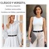 Glowlin Cinturón para mujer, 3Cinturones Ajustables con Hebilla Dorada para