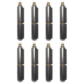 3” Inch Weldable Bullet Hinge – Heavy Duty Barrel Hinges – Weld On Gate Hinges – Weldable Door Hinges – Weld BBQ Smoker Hinge – 3" Inch x .61" Inch – Heavy Duty Steel Teardrop Body Pin Grease Zerk