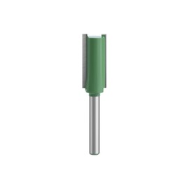 Green Straight Two Flute Router Cutter Bit - 1/4 Inch Shank, 12mm Cutting Diameter, Tungsten Carbide Tipped, Precision Woodworking Tool, Durable Router Bit for Smooth Cutting