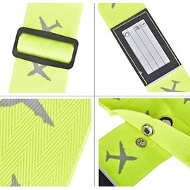 Pack of 2 Large Suitcase Strap Suitcase Straps Blue Suitcase Identification Green