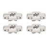 4Pcs Mini Zinc Alloy Cross Hidden Hinge 180 Degree Swing