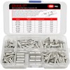 BAALA 150 PCS Non Insulated Butt Connectors Kit,26-8 Gauge Butt