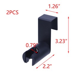 T Tulead Black Bidet Sprayer Holder for Toilet Handheld Bidet Sprayer Hanger Hook Stainless Steel Sprinkler Head Bracket 2PCS