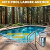 Upgraded 316 Stainless Steel Pool Anchoring Kit—Corrosion-Resistant, 4'' Designed for