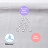 YISURE Short Shower Curtain 59 Inch Length, White Waffle Textured