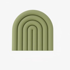 FlexiGuard Trivets - Heat Resistant, Non-Slip Silicone Insulation Mats, Hot Pot Holders & Coasters for Table and Kitchen Use. (Olive Green- 2 pcs)