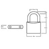Henry Squire Lion Premium Solid Brass 4 pin Padlock, 24.5