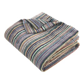 Rivere Towel Blanket, Single Blanket, 100% Cotton, Stylish, Bordered, Skin Blanket, Stylish, All Seasons, For Summer, For Sofas, Washable, Moisture Wicking