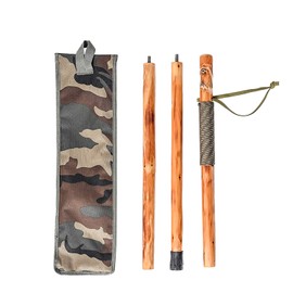 FOREST PILOT 3 Piece Detachable Fir Wood Walking Stick Eagle Carving with a Compass(Nature Color, 55 Inches, 1 Piece)…