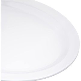 Carlisle FoodService Products Kingline Plastic Oval Platter Oval Tray for Home and Restaurant, Melamine, 12 x 9 Inches, White