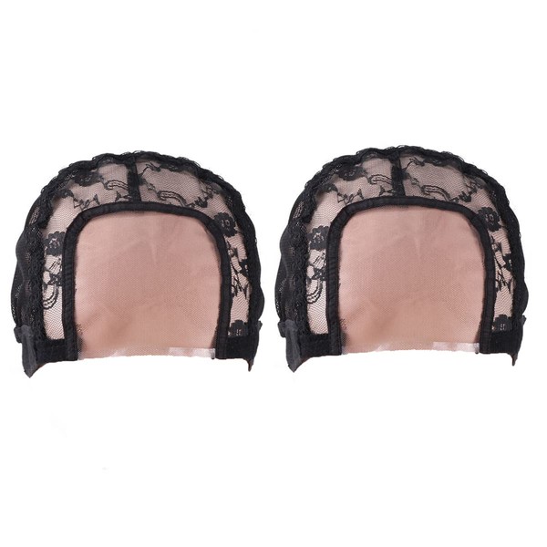 2 Pieces U Part Wig Cap for Making Wigs, Lace