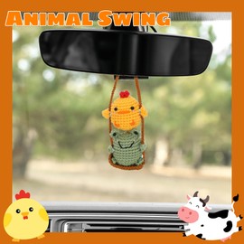 CROCHET BOX Crochet Kit for Beginners Adults - Animals Swing Starters Crochet Kit, Beginners Crocheting Kitting for Adults Kids, Craft Gifts with Crochets Yarns, Hook, Step-by-Step Video, Instruction