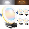 Sunco 6 Inch LED Recessed Light with Night Light, Canless